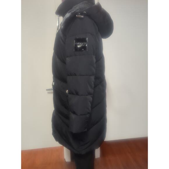 Calvin Klein Long Woman Jacket Size S Hat Remover - Picture 4 of 9